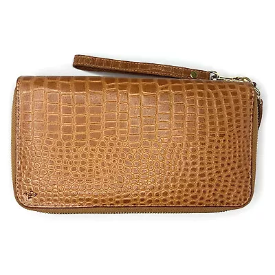 Cole Haan Leather Bag Clutch Card Check Holder Alligator Skin Pattern VTG RARE • $38.90