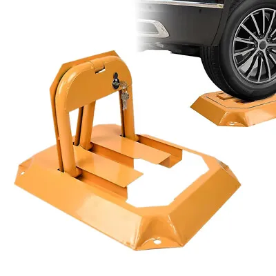 Folding Car Parking Lockable Barrier Driveway Garage Security Post Bollard • £35.82