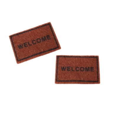 £4.52 • Buy Lots 2 1:12 Scale Brown Rug Carpet Dolls House Mini Accessory Ornaments