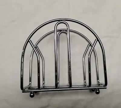 Stainless Steel Napkin Holder Chrome Finished Vintage 5.25  • $9.95