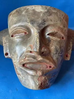 Pre Columbian  Teotihuacan Mezcala  Mayan  Olmec  Jade  Jadeite Funeral Mask • $0.01