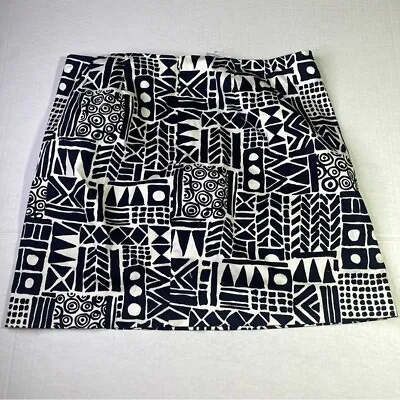 J.Crew Factory Skirt Women 4 Stretch‎ Aztec Tribal Geometric Print Mini Pencil • $7.99