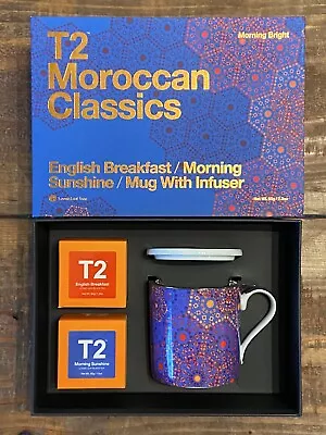 T2 Moroccan Classics Morning Bright Tea Gift Set RARE DEAD STOCK Mug Infuser Lid • $69.99