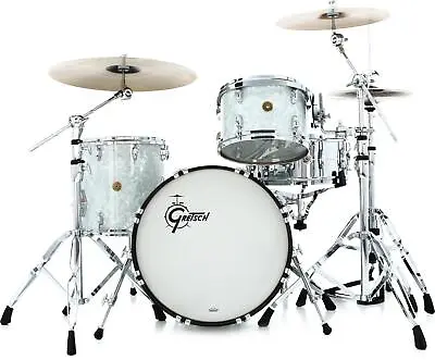 Gretsch Drums USA Custom GRKT-E403 3-piece Shell Pack - '60s White Marine Pearl • $3416