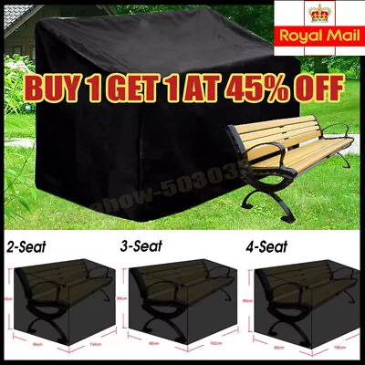 Heavy Duty Waterproof Outdoor Garden Bench Seat Cover For Furniture 2/34 Seater • £7.22