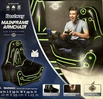 $24.99 • Buy Gaming Chair Bestway Comfy Inflatable Lounger Armchair For Kids/Adults Green