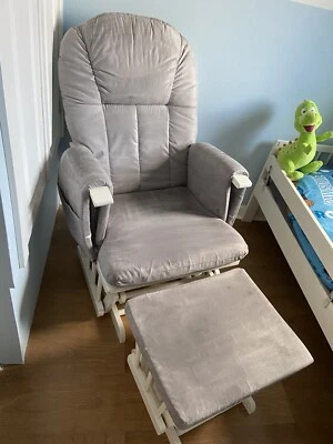 £100 • Buy TUTTI Bambini Reclining Glider Chair And Stool - White, Grey (211935/10GR)