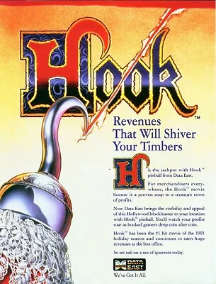 HOOK Pinball (Data East) - ROM Upgrade Chip Set NEW!! V5.01 • $19.99