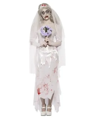 Adult Zombie Corpse Bride Costume Til Death Do Us Part Halloween Fancy Dress • £43