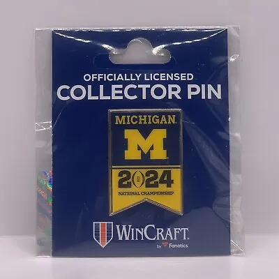 MICHIGAN WOLVERINES 2024 CFP National Championship Official Pin NCAA Football 🔥 • $49.99