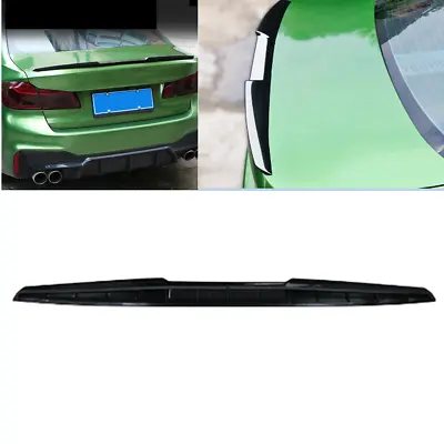 47” Car Rear Wing Lip Spoiler Black PU Tail Trunk Roof Trim Sticker Decor • $50.30