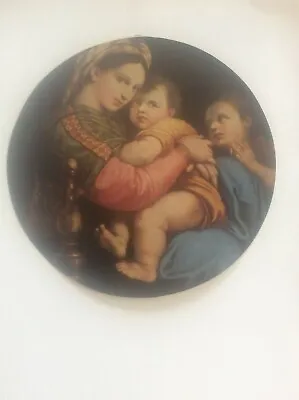 Raphael Painting Vintage 1958 Colour Print Madonna Of The Chair 1514 • $18.64