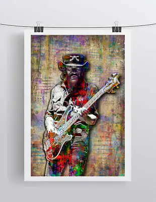 Lemmy Kilmister Of Motorhead Poster Motorhead Gift Motorhead Free Shipping US • $45