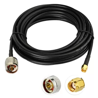 N Male To RP-SMA Plug (Female Pin) 3G Wireless Antenna Extension Cable KSR195 8M • £23.10