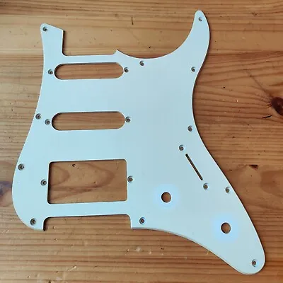 Used 00s Yamaha Pacifica PAC012 HSS Pickguard Scratchplate White Off 1 Ply #1 • £14.99