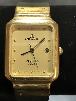 VINTAGE DANIEL MINK MONTECARLO CLUB LADIES QUARTZ WATCH W/DATE Pre-owned • $79.95