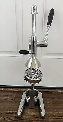 Vintage Standing Chrome Manual Juice Press Excellent Condition • $125