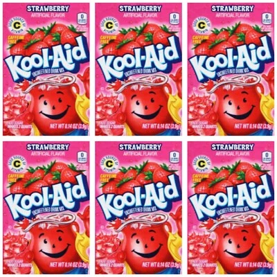 £5.49 • Buy 6 X Kool Aid Strawberry Sachet - American Drink USA Candy Kool-Aid Drinks