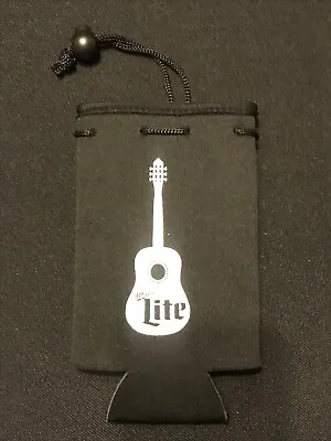 Miller Lite Drawstring Beer Can Guitar Koozie Coolie Big Huggie Coozie - New • $10.99