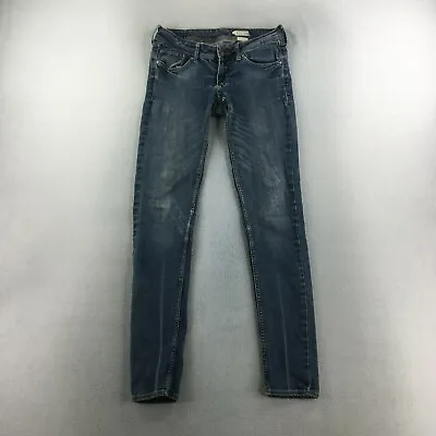 H&M Jeans Womens 27 Slim Straight Denim Stretch Pants Ladies Medium Wash Blue • $4.74