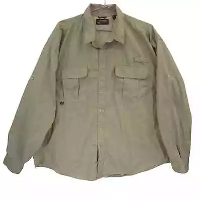 Wrangler Outdoor Shirt Mens XXL Vented Hiking Fishing Camping Utility Button Up • $29.99