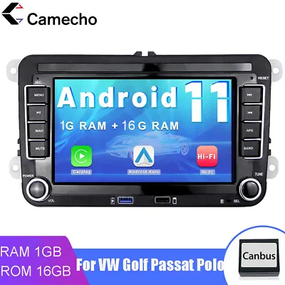 £119.99 • Buy For VW Golf Passat Polo Caddy Touran Carplay Android 11 Car Stereo Radio GPS RDS