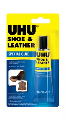 UHU Shoe & Leather Adhesive Glue Transparent Universal Strong 33ml Tube • £9.99