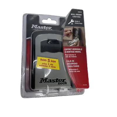 Master Lock 5401D 5-Key Locking Combination Steel Box - Black/Silver • $19.99