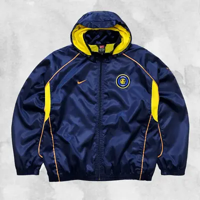 $110 • Buy NIKE INTER MILAN FC Vintage Light Jacket Soccer Football Internazionale 90s Rare