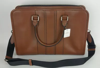 NEW COACH F72309 Bond Briefcase Smooth Leather Brown Laptop Bag Authentic • $199.99