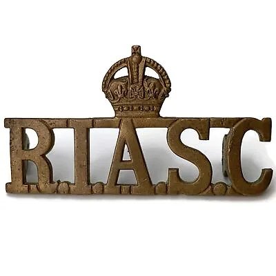 Original Royal Indian Army Service Corps RIASC India Shoulder Title Badge • $16.41