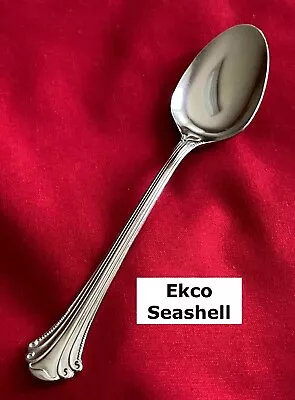 $4.61 • Buy Ekco Eterna SEASHELL  Teaspoon 6 1/4  Plume Dots Stainless Steel Flatware
