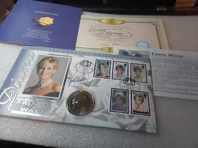 GB 1999 Princess Diana £5 Coin Cover Signed By Chris Moon MBE. • £9.99