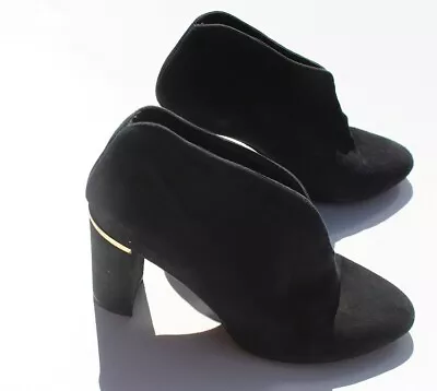 Kate Spade New York Black Suede Bootie Style Shoes 10cm Heel Size Womens 9M • $80