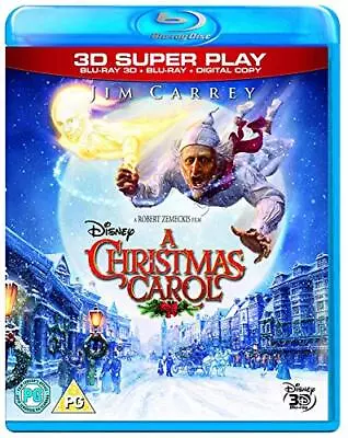 A Christmas Carol (Blu-ray 3D + 2D Blu-ray + Digital Copy) [2009] - DVD  FYVG • £3.49