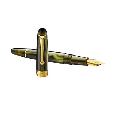 Penlux Masterpiece Delgado Fountain Pen In Moss - Fine Point - NEW In Box • $136