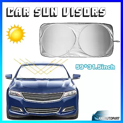 For Volvo Car Front Windshield Sun Shade Shield Foldable Cover Visor UV Block • $9.95