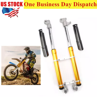 2-Stroke Mini Front Fork Shocker 49cc Dirt Pit Bike Triple Tree Clamp Inverted • $29.99