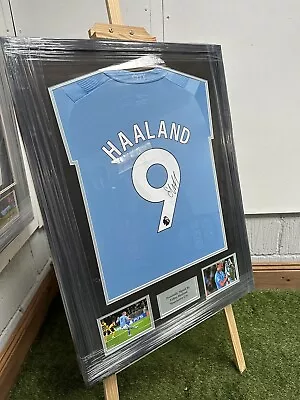 Hand Signed Erling Haaland Manchester City Shirt COA Included • £122
