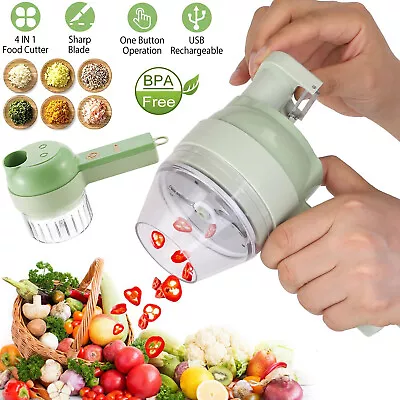 £11.99 • Buy Electric Garlic Chopper Food Vegetable Slicer Fruit Peeler Cutter Kitchen Masher