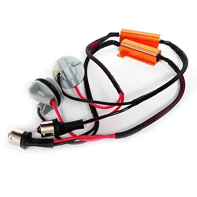 2x LED Resistor 1156 Relay Harness Adapter Anti Flicker Error Decoder Canceller • $10.99