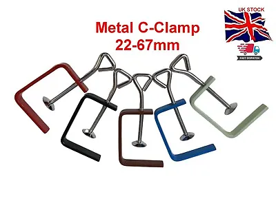 Metal C-Clamp 65mm Jaw Capacity Hobby Jewellers Choice NEW • £7.49