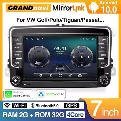 $121.54 • Buy For VW Golf MK5 MK6 Jetta PASSAT Apple Carplay Android 10.0 Car GPS Stereo Radio