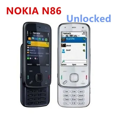 $59.21 • Buy Original Nokia N86 White Unlocked GSM 3G Mobile Phone WIFI 8MP 8GB Cellphone