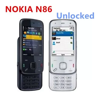 $59.21 • Buy Original Nokia N86 White Unlocked GSM 3G Mobile Phone WIFI 8MP 8GB Cellphone