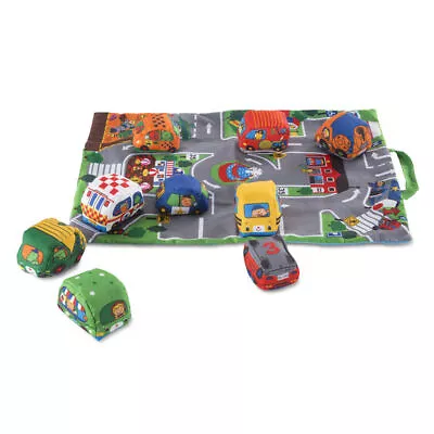 Melissa & Doug Take-Along Farm Play Mat /storage Bag With 9 Soft Vehicles 9214 • £22.49