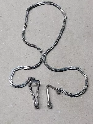 Rare Vintage SWANK Pocket Watch Chain Fancy Silver Tone 16 Inch • $10.50