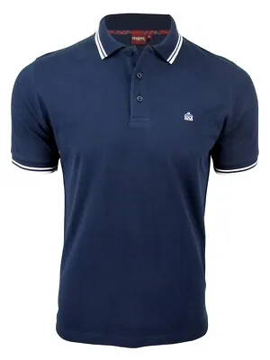 Mens Merc London 'Card' Pique Polo Shirt Mod Retro • £42.99