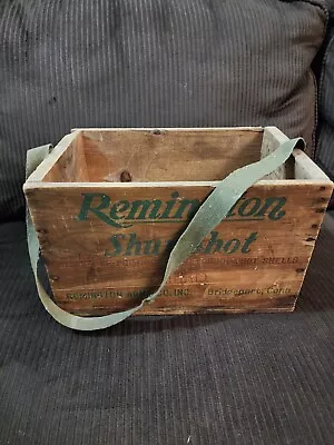 Vintage Remington Shur Shot 12 Ga Wood Ammo Box Crate KLEANBORE Priming Strap • $69.99