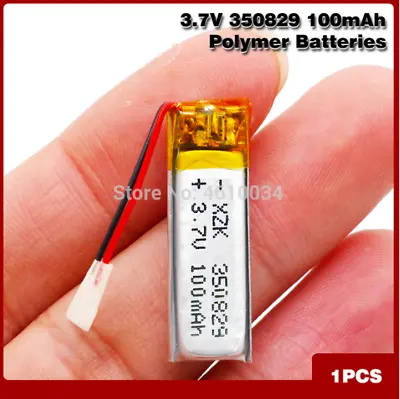 1x 3.7v 100mAh 350829 Lithium Polymer Li-Po Li Ion Rechargeable Battery For GPS  • £5.99